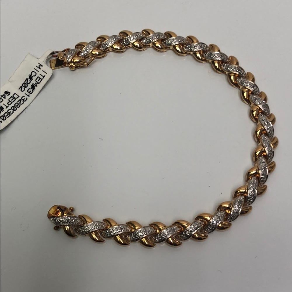 Bracelets 18 KT Gold over sterling silver tone New